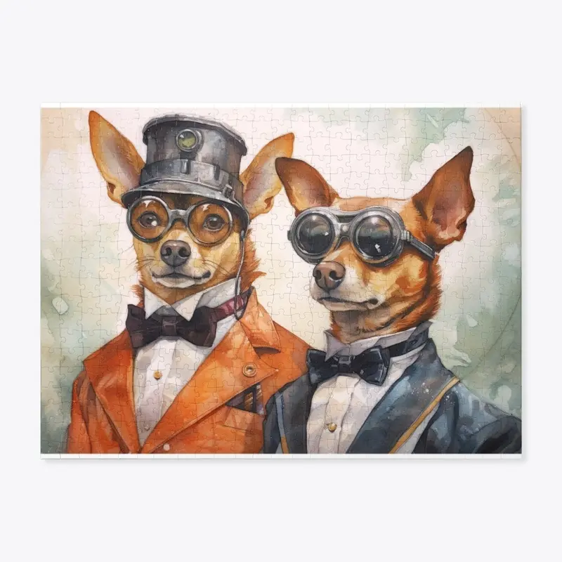 Chihuahua inventor duo