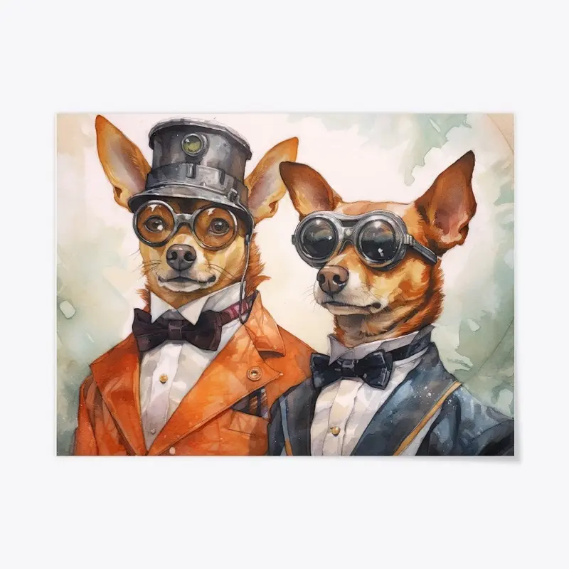 Chihuahua inventor duo